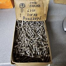 DIN 86 vernickelt Rundkopf Gewindeschrauben M 6 X 50  10 Stück