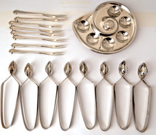 WMF Cromargan 8er Set Schneckenplatten + Schneckenbestecke 24-teilig Edelstahl