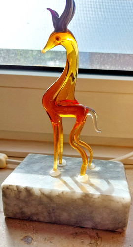 Glasfigur hirsch 60er jahre - 60er,