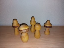 Pilze gedrechselt Deko Herbst