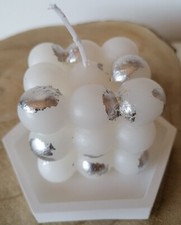 ❤Bubble Kerze Weiß