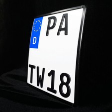 3D-Kennzeichen Motorrad