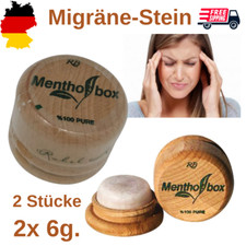 Menthol Box, Migränestein Migraine Stone Entspannende, Migräne, Kopfschmerzen 2x