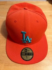 New Era MLB orange LA Dodgers 59FIFTY Fitted Cap Baseballcap NEU