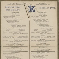 Menükarte Dampfer Berlin