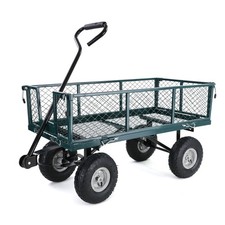 Transport Gitterwagen Handwagen Bollerwagen Seitenteile klappbar bis 300kg Grün