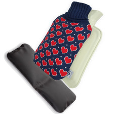 Herzen Wärmflasche mit Moorkissen im SET für Wärmetherapie- Mikrowelle geeignet