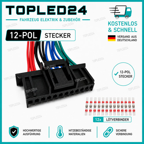 Neu 12pin stecker - neu, schwarz