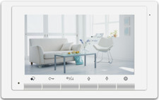 2 DRAHT BUS 7"VIDEO TÜRSPRECHANLAGE MONITOR DT17 WEISS DEUTSCHE MENÜFÜHRUNG
