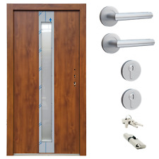 Ausstellungstür #QR04 Stahl Haustür  AC68 mit Zarge DIN Rechts 100x200 cm