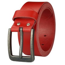 Gürtel Leder Rot 4cm breit