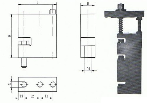 Spannblock m16 aufspannplatte - spannblock,
