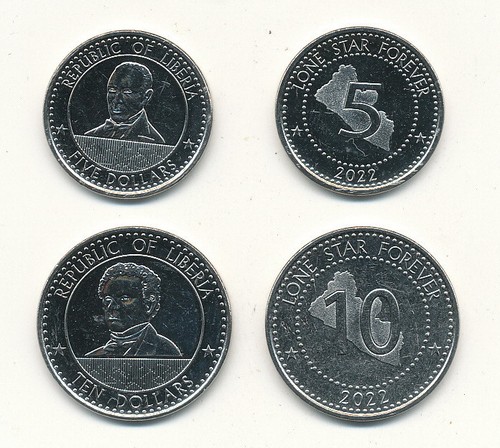 Liberia 10 dollars - 5, +