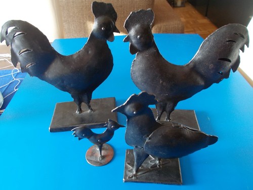 Metallfiguren huhn hahn - metallfiguren, huhn/hahn