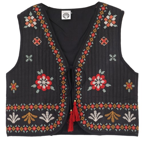 Vintage boho steppweste - vintage,