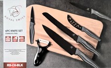 Messer-Set Royal Swiss 6 Messer RS-C6-BLK antibakteriell Stainless