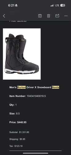 Burton driver snowboard - driver, x