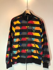 ADIDAS ORIGINALS FIREBIRD TT Jacke Schwarz BUNT Gr. S Retro Vintage