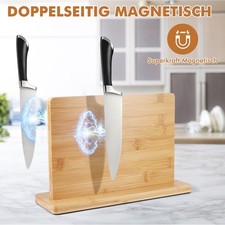 Messerblock magnetisch Messerhalter ohne Messer Holzblock Küchenmesser Display