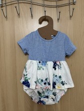 PatPat Kleid Gr. 74 weiß blau