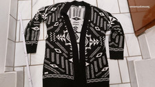 H&M DIVIDED Cardigan Strickjacke Gr. S Schwarz- Weiß-Warm