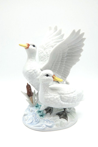 Porzellanfigur entenpaar - porzellanfigur, "entenpaar"