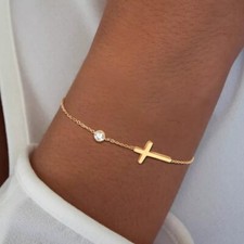 Edelstahl Damen Armband 18K