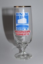 älteres Bier Sammel Glas Tulpe VEB BMK Ost Industriebau Schwedt/Oder DDR