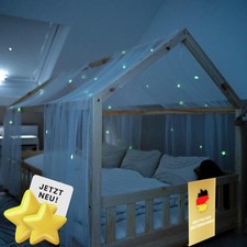 Betthimmel fürs Hausbett mit Leuchtsternen nachtleuchtend