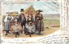 773225) Gruss aus Trachten Litho AK Vierlanden Hamburg gelaufen 1901