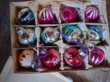 12 Schöne Weihnachtskugeln DDR Zeiten Lauscha. Top