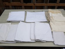 12 tlg, Vintage Laken Stoff Bezug Baumwolle Alt Reste