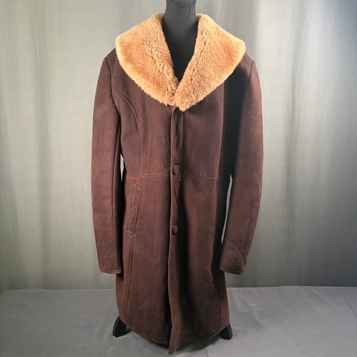 Vintage shearling coat men - vintage, m