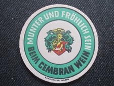 Nachlaß RAR ! besonderer seltener Weindeckel CEMBRAN WEIN aus ca 1940/50  !