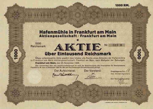 Hafenmühle 1926 frankfurt - ag,