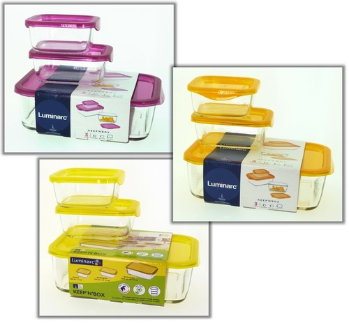 Aufbewahrungsbox glas - 3x,