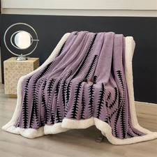 Dicke Fleece-Decke Kuscheldecke Doppellagig Winterwolldecke für Sofa und Bett