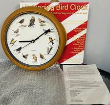 Singvogeluhr, 12 britische Vogelgesänge. 25cm/10". Quarz. Mit Box. Toller Zustand