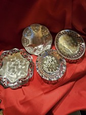 4 antike versilberte