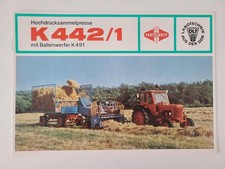 DDR Hochdrucksammelpresse K 442/1 Landtechnik Fortschritt VEB Neustadt Prospekt