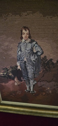 Vintage gobelin stickbild mit - vintage,