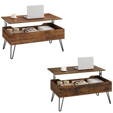 Couchtisch höhenverstellbar Kaffeetisch mit verstecktem Stauraum #3561