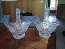 Zwei Bleikristall Glas Korb