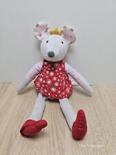 IKEA Maus FABLER MUS Mädchen im Kleid 30 cm Grau / Rot Kuscheltier ? 