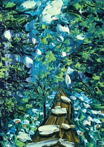 Wald bäume hain gemälde - hain,