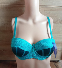 Türkiser Bügel BH Satin