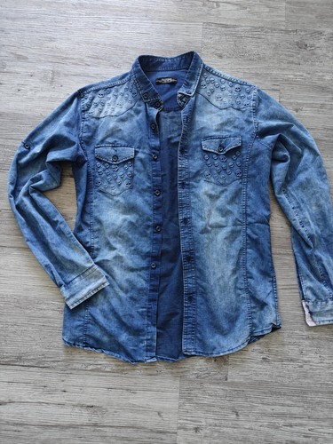 Jeansbluse damen totenkopf - damen,