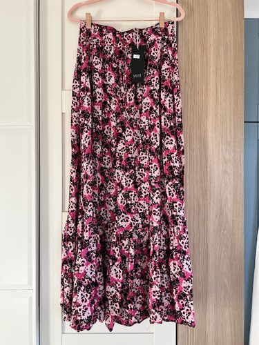 Maxirock rosa schwarz - maxirock,