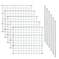 Teichzaun Gartenzaun 11tlg Set