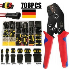 708 KFZ Stecker Steckverbindung Steckverbinder Auto Wasserdicht Kabel 1-6 Polig